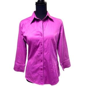 Ladies Purple Button-Down